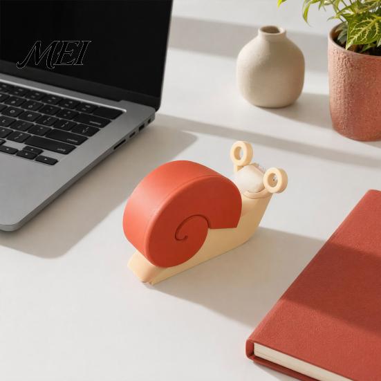 Lightweight Tape Dispenser 3D Printed Snail Dispenser, Universal Packaging Wrapping Holder, Office Decorative Cutting Tools for Home School Compact