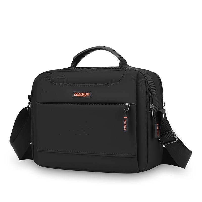 Профессиональная мужская сумка через плечо - Водостойкая Оксфордская сумка-мессенджер для работы (Слинг Оксфорд большой вместимости с надежными молниями)
