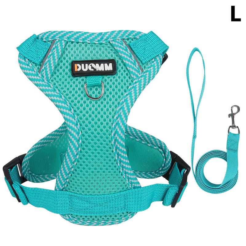 1 комплект поводков для кошек, набор с защитой от побега, дышащий, светоотражающий, регулируемый, для котят и щенков, нагрудный ремень, тяговый трос, товары для животных
