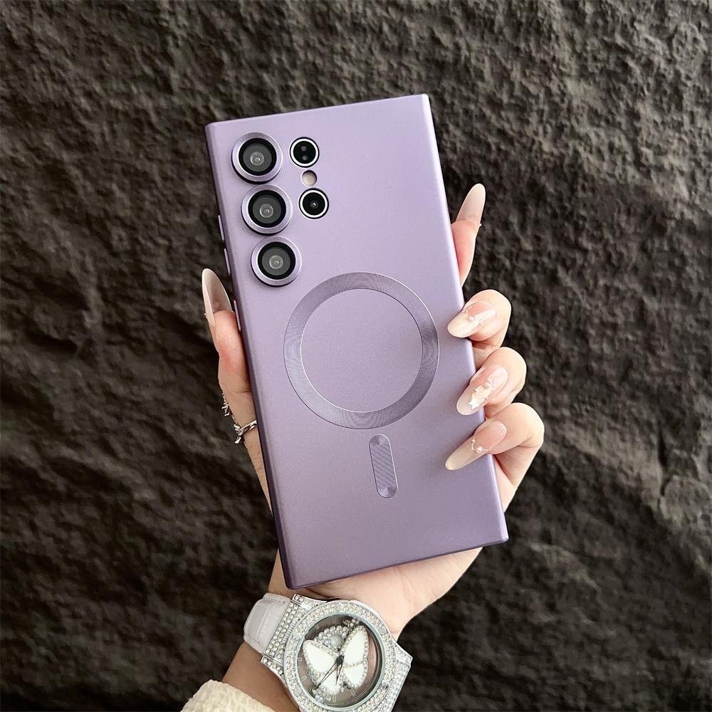 Матовые ударопрочные чехлы с магнитами Magsafe для беспроводной зарядки для Samsung Galaxy S25 S24 Ultra S23 FE S22 S21 Plus Чехол fundas