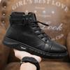 With Zip Platform Man Shoes Leather Waterproof Y2k Hot Selling Designer Comfortable Classic Size 44 Sale Fashion Boots for Men