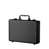 Portable Thick Aluminum Alloy Briefcase with Rounded Corners (black)