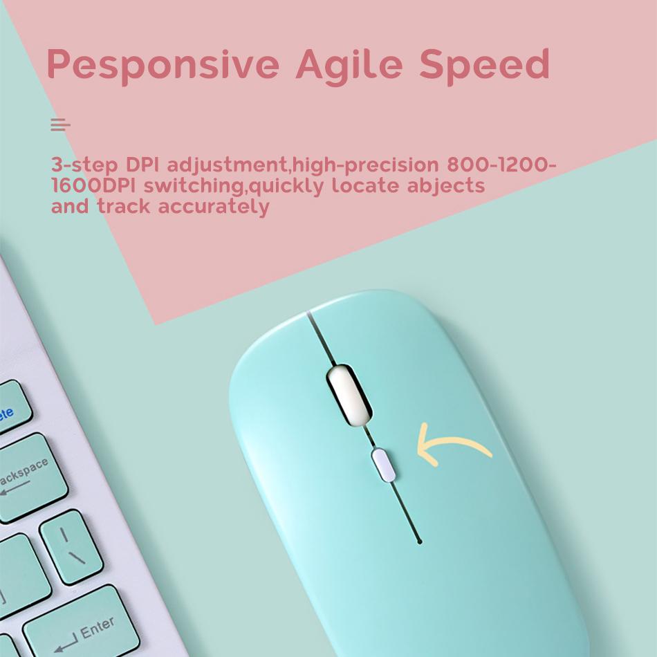 Беспроводная Bluetooth-клавиатура и мышь, русский, французский, португальский, испанский, корейский язык для Android iOS, Windows Phone, планшета, iPad