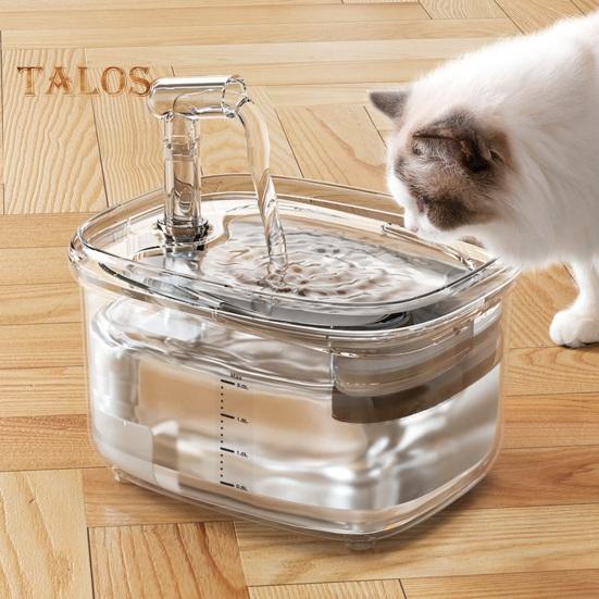 Автоматический фонтанчик для кошек с 5-уровневой системой фильтрации, бесшумный, легко чистится, диспенсер для воды для домашних животных
