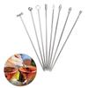 4Pcs Stainless Steel Cocktail Sticks Fruit Sticks Reusable Drink Martini Picks