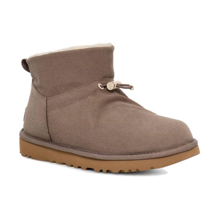 UGG Fashionable Short Round-Toe Warm Boots Women Boots Gray 1143937-SKP