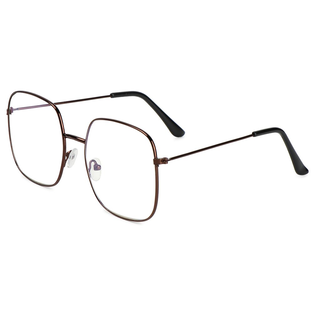 Защитные очки с металлической оправой, Оверсайз очки, Винтажные квадратные очки, Очки с защитой от синего света