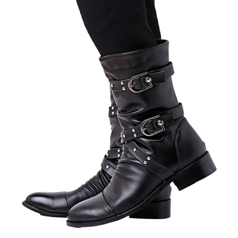 WISH женская пряжка для ремня модные ботильоны на квадратном каблуке большого размера обувь для женщин большого размера