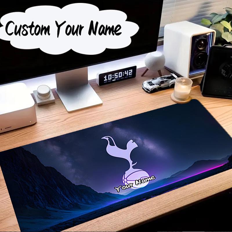 Custom Name Mouse pad Tottenham Crest Design Mouse Pad Desk Mat, Non-Slip Rubber Backer Pad For Computer Notebook Gaming Mouse Pad Birthday Gift