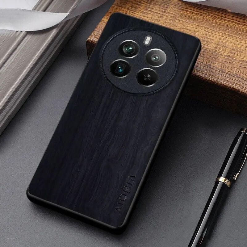 Чехол для Realme 12 Pro Plus 5G, простой и легкий чехол из искусственной кожи с деревянным узором для Realme 12 Plus, чехол Funda