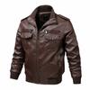 Men Motorcycle Leather Jacket Men Windbreaker Fashion PU Jackets Male Outwear Warm PU Jackets