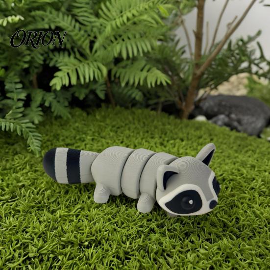 Декоративная фигурка енота, 3D-печатная фигурка с подвижными суставами, Милый шарнирный животный орнамент для рабочего стола с гладкими краями, Игрушка для снятия стресса для