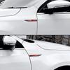 FIQ1 2pcs x Metal Mugen Logo Side Fender Emblem Badge Car Body Sticker Decal for Honda Civic City Jazz Accord Crv Fit Insight