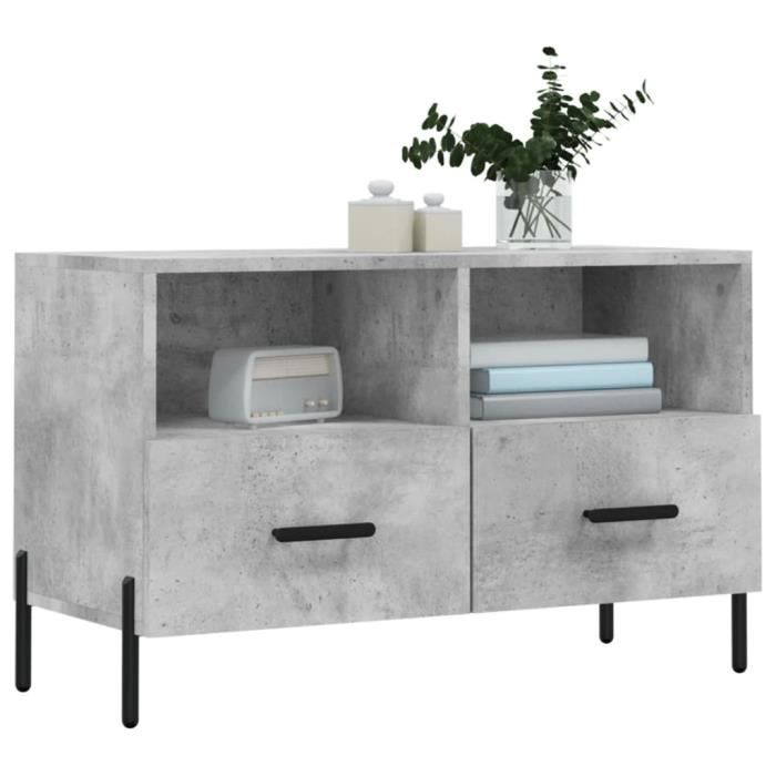 VidaXL TV Stand Concrete Grey 80x36x50 Cm Engineered Wood 828984