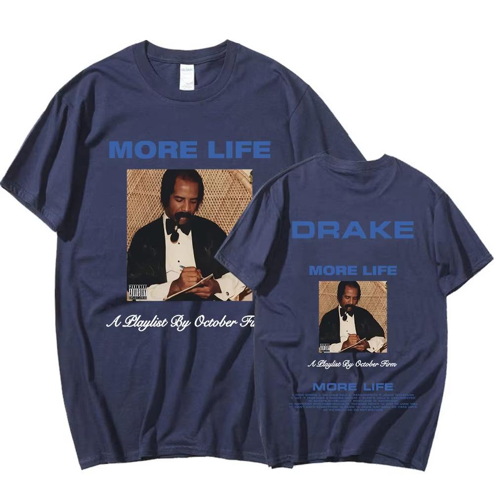 Rapper Drake Tshirt Music Album More Life Graphic Tshirt UNISEXs and Womens Vintage Gothic Hip Hop Oversized T Shirt Streetwear