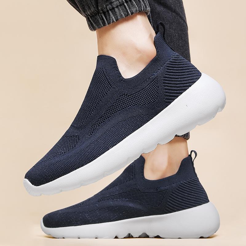 2025 Новые Удобные Дышащие Летние Спортивные Сетчатые Слипоны Легкие Вязаные Летающие Модели для Пар Больше, чем Повседневная Обувь для Ходьбы