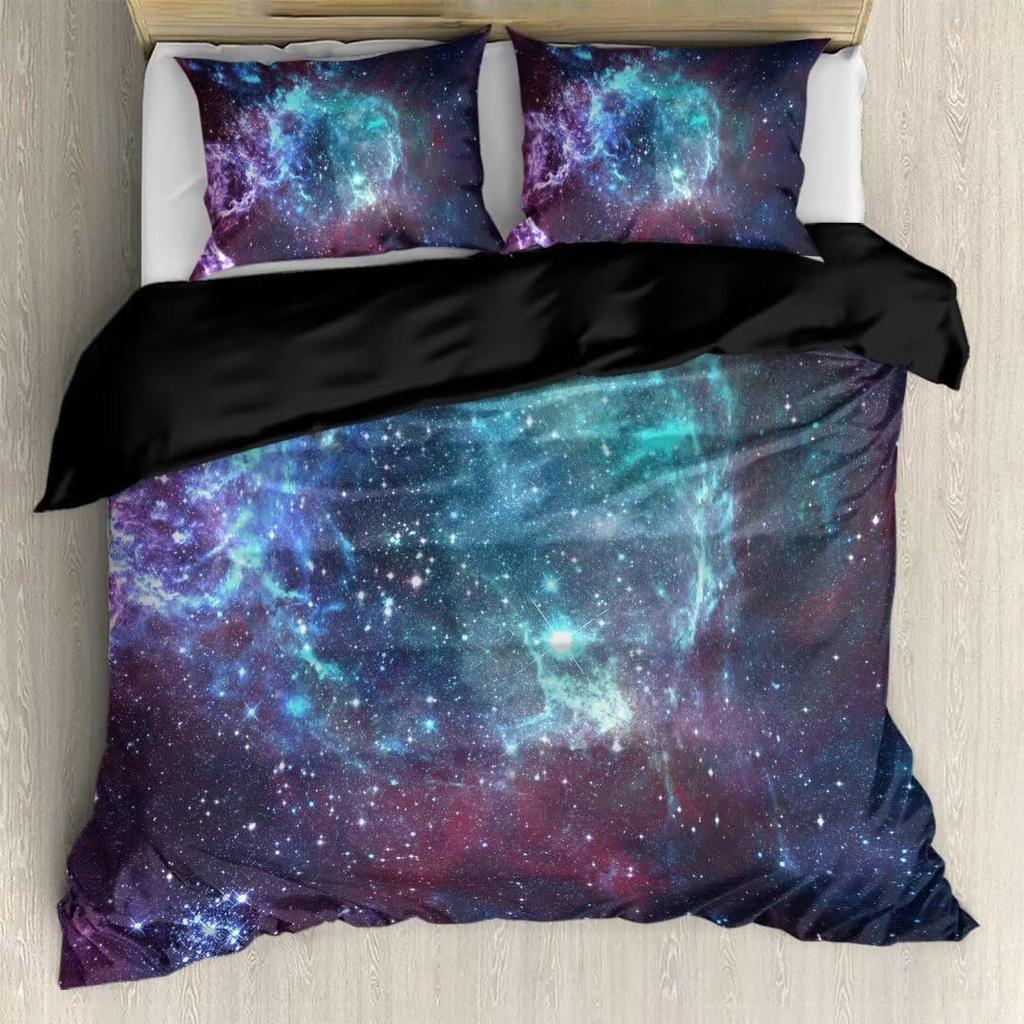 Комплект постельного белья Cosmic Galaxy, комплект из трех предметов «Сияющие звезды», «Звездное небо», комплект из трех предметов «Галактика»