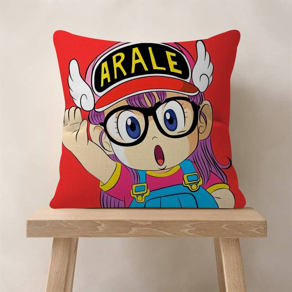 Cartoon Dr S-Slump Arale Cushion Cover Car Throw Pillow Case For Sofa Car Christmas Gift 40X40Cm 45X45Cm