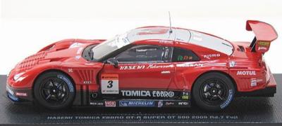 Масштаб Ebro Hasemi Tomica Ebro Super GT500 2009 Раунд 7 Фудзи Готовая модель 1/43 GT-R (44235)