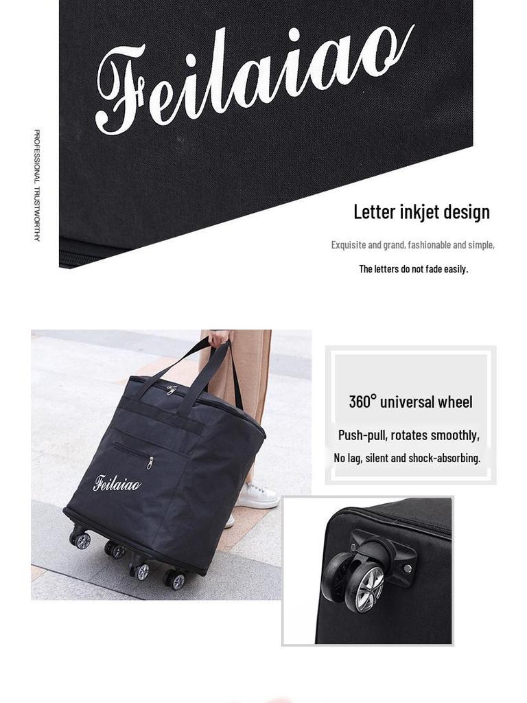 Водонепроницаемая очень большая дорожная сумка на колесах и с плечевыми ремнями – Легкий портативный рюкзак для хранения багажа и одежды