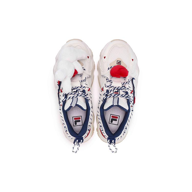 ANDONGNIBUERTU x FILA Совместное издание, Кроссовки-лапки Кошки Низкие Массивные Кроссовки Женские Красный Белый Подарочный Набор F12W332122FSB