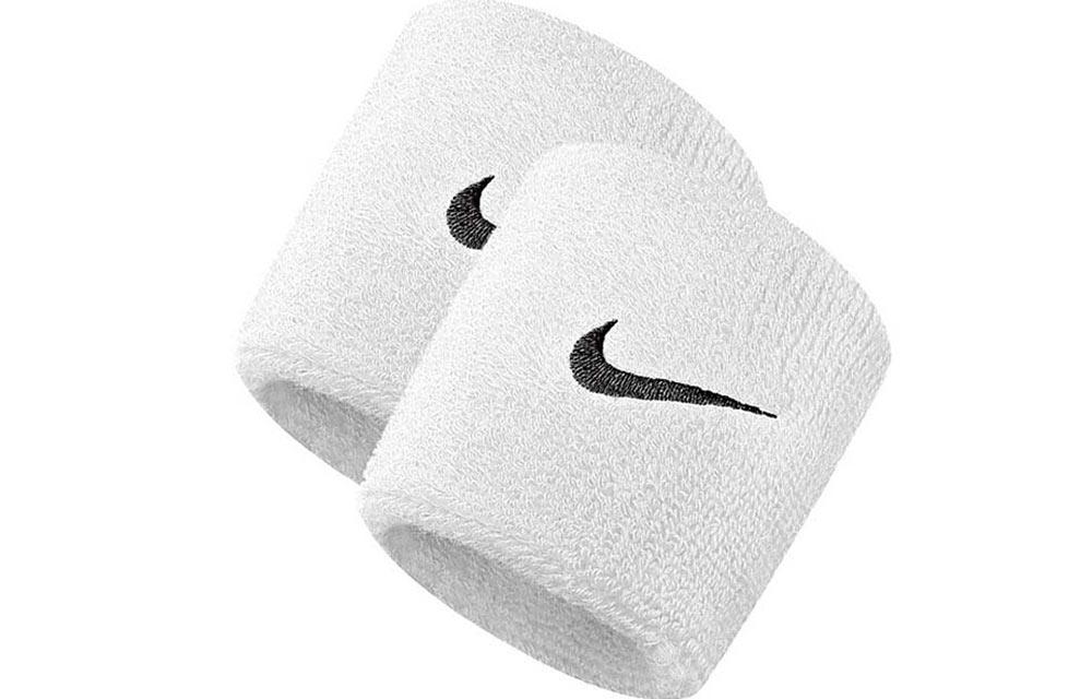 Nike Напульсники для волейбола, тенниса, бадминтона, баскетбола, дышащие, защитные, белые, черные, с застежкой-крючком, хлопковые, унисекс, NNN04101OS