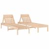 VidaXL Lot de 2 Chaises Longues, Bain de Soleil, Transat de Terrasse, Siège de Jardin, Meuble de Patio Balcon Extérieur, 825066