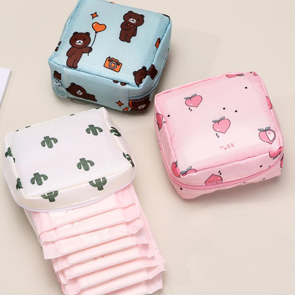 Portable Feminine Hygiene Pouches Convenient Sanitary Napkin Pouches for Discreet Storage of Feminine Products