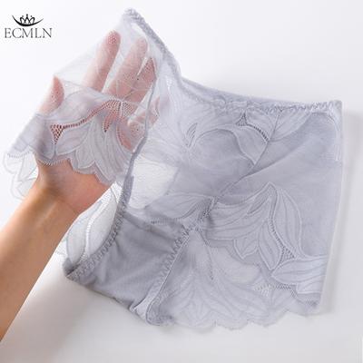Женское нижнее белье большого размера со средней посадкой, бесшовные сексуальные кружевные трусики для женщин, чистый хлопок, промежность, прозрачные женские трусы, трусы, панталоны