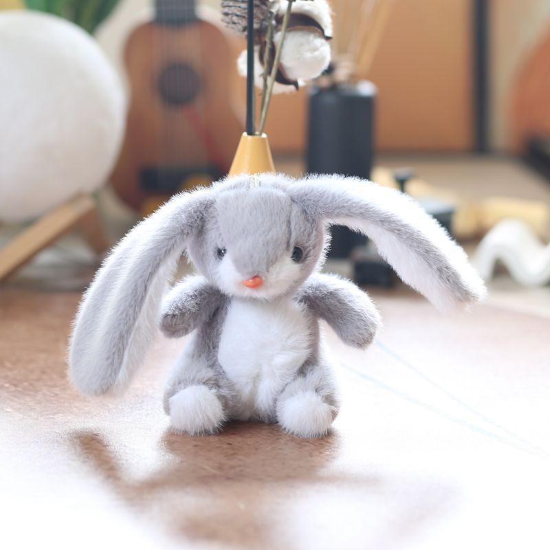 Plush Cute Rabbit Toy Keychain Pp Cotton Stuffed Bag Decor Gift For Kids Girls