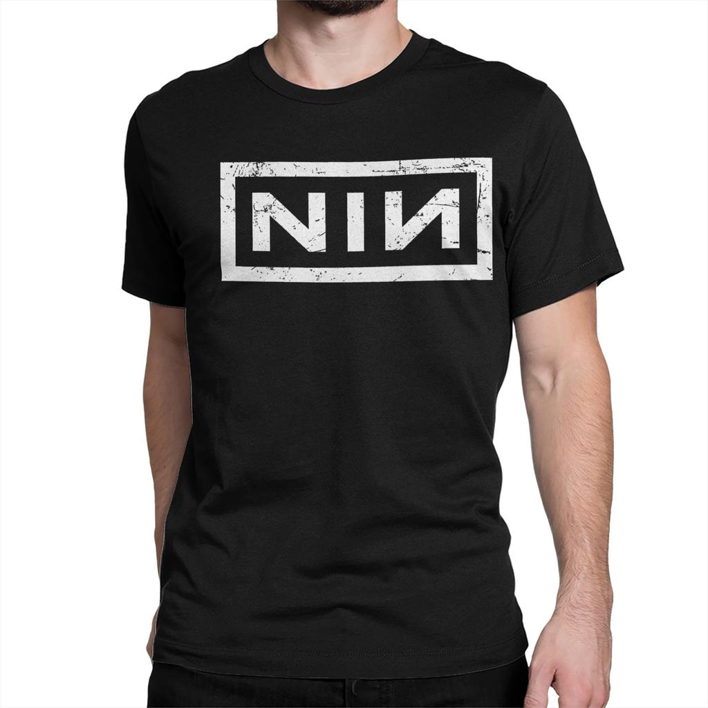 Vintage NIN Rock Band Nine Inch Nails T-Shirts Men Women Round Neck 100% Cotton T Shirt Short Sleeve Tees Original Tops