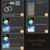 2PCS LED Angel Eyes Cotton Lights RGB APP Bluetooth Halo Rings For Car Scooter M