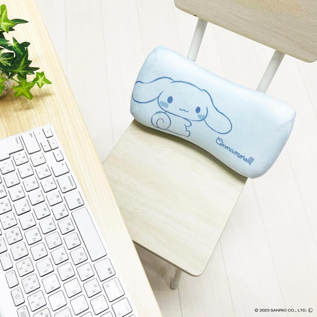 MORIPiLO Подушка Morishita из пены с эффектом памяти Cinnamoroll Cinnamon 15x31 см, подушка для поддержки талии и спины, мягкая игрушка, подушка Sanrio, пастельно-голубая 4621199