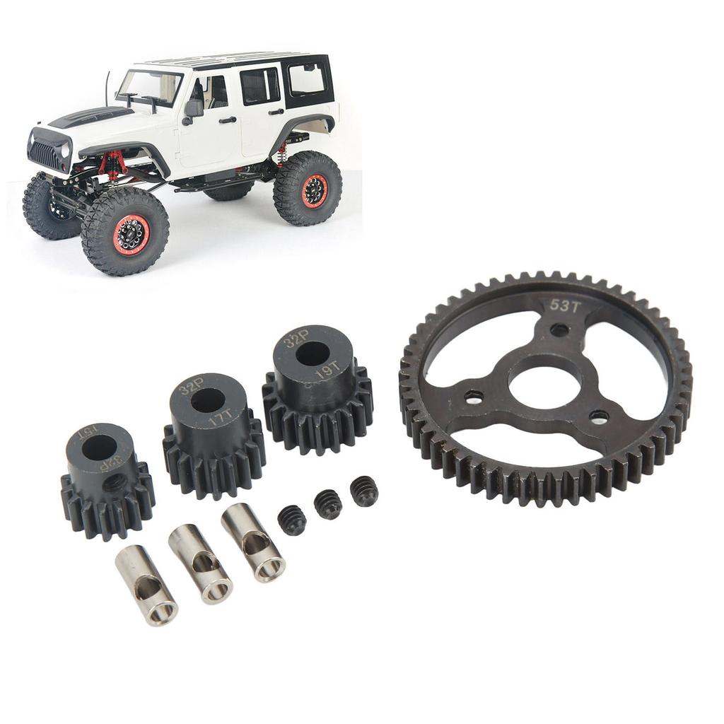 Steel Pinion Gear Set 53T 15T 17T 19T Spur Gear RC Car Parts for Traxxas Slash 4x4 E?Revo T?Maxx