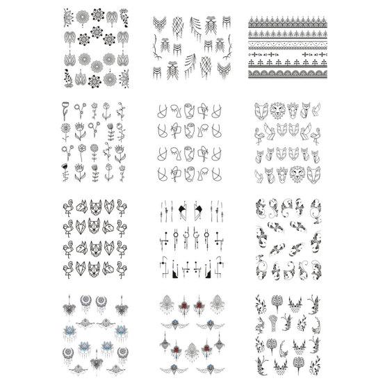Цветочные перья простой рисунок женские наклейки для ногтей наклейка DIY маникюрные инструменты