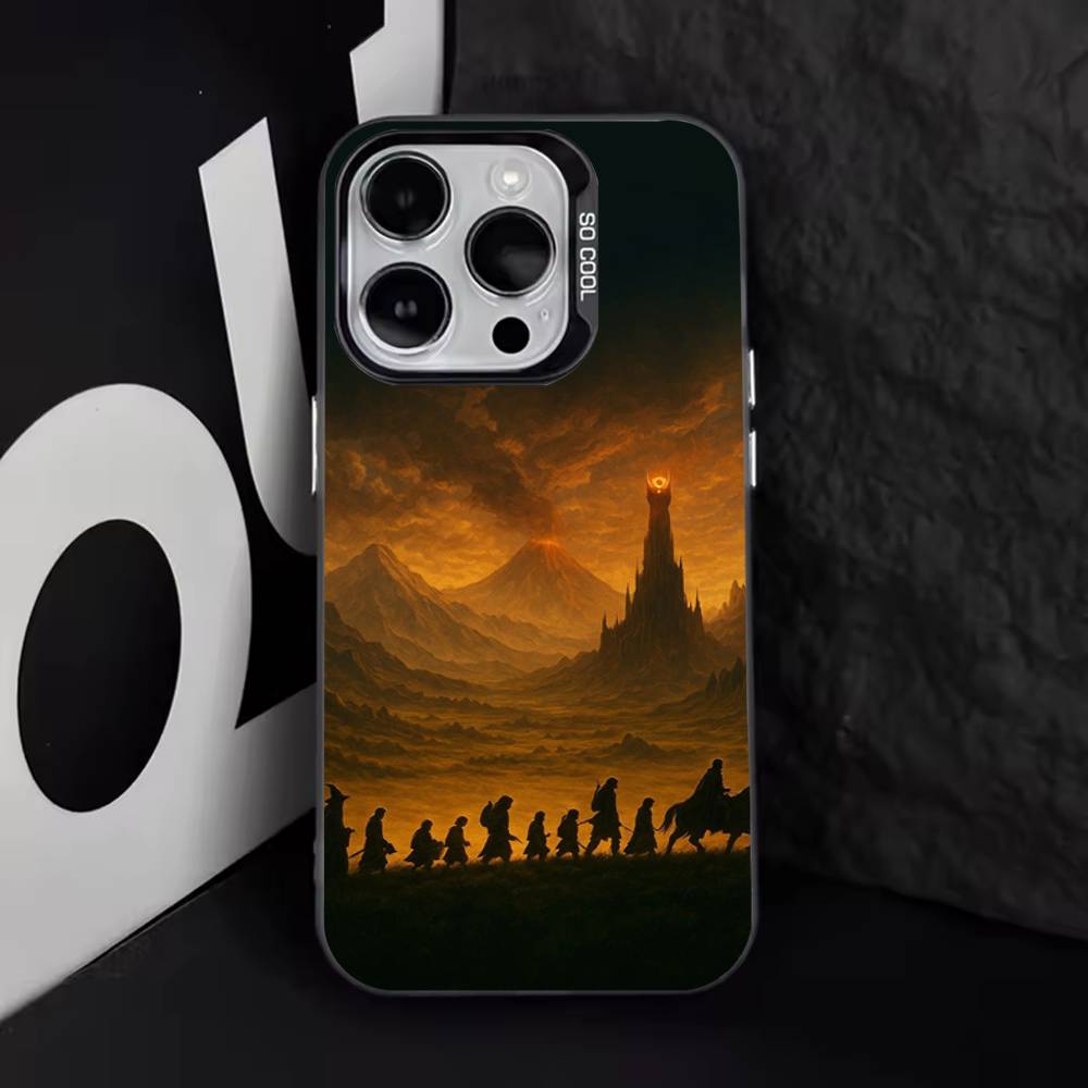 Чехол для телефона 'Властелины Колец' Для iPhone 17,16,15,14,13,12,11,Pro,Max,Plus,E,Air,Mini Черный ТПУ Чехол