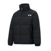 Li Ning Campus Series Solid Color Stand Collar Warm Winter Short Zipper Down Jacket Unisex Outerwear Black YYMU141-4