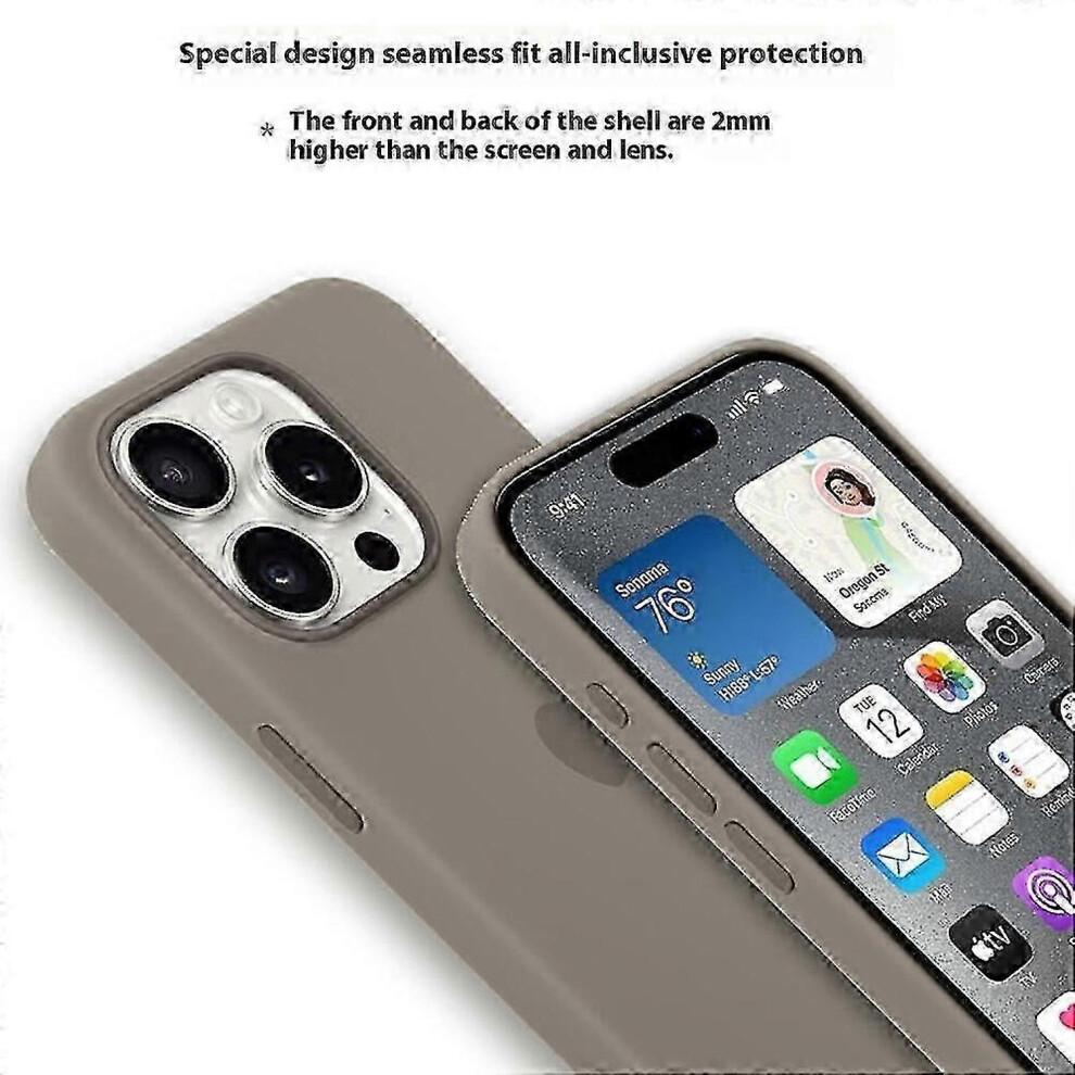 (Blue)iPhone 15 Pro MagSafe Case with Liquid Silicone Material: Secure Fit & Induction Popover Functionality