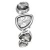 Irregular Shape Casual Easiest for Match Vintage Quartz Watch for Daily Wear Women's Gemstone Crystal Bracelet Watch