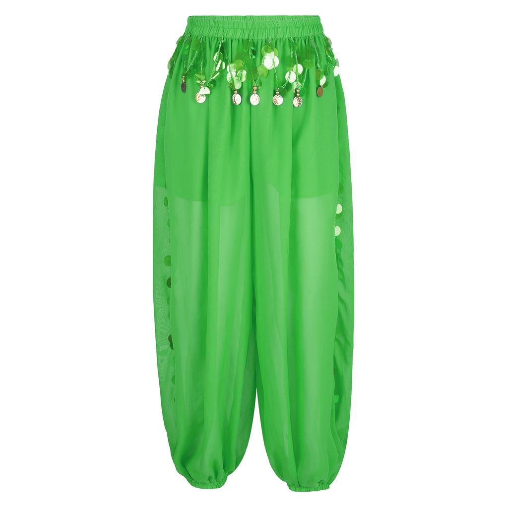 Женские брюки для танца живота, шаровары-фонарики, индийский танцевальный костюм