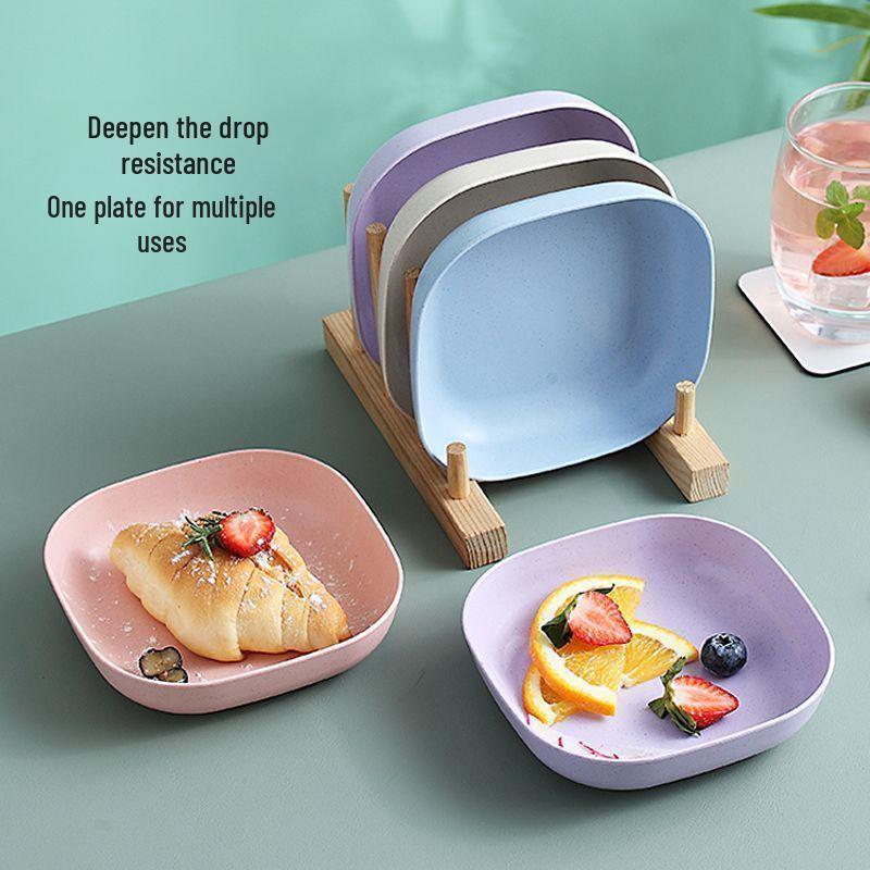 Креативная утолщенная пластиковая обеденная тарелка для костей и отходов - маленькая и стильная