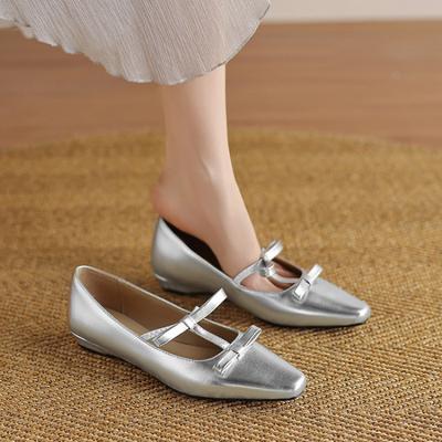 Повседневная обувь на четыре сезона, новая женская обувь-лодочки на танкетке, обувь для ленивых с острым носком, закрывающая стопу, резиновая мягкая подошва, обувь больших размеров