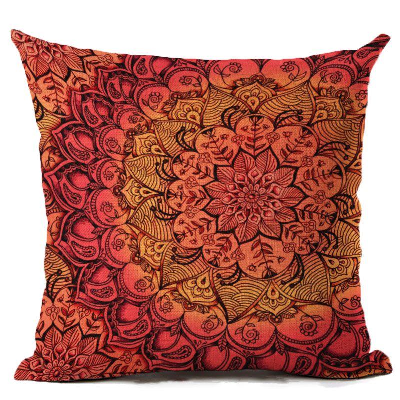 Chic Vintage Cotton Linen Throw Pillow Case Cushion Cover For Sofa And Bedside