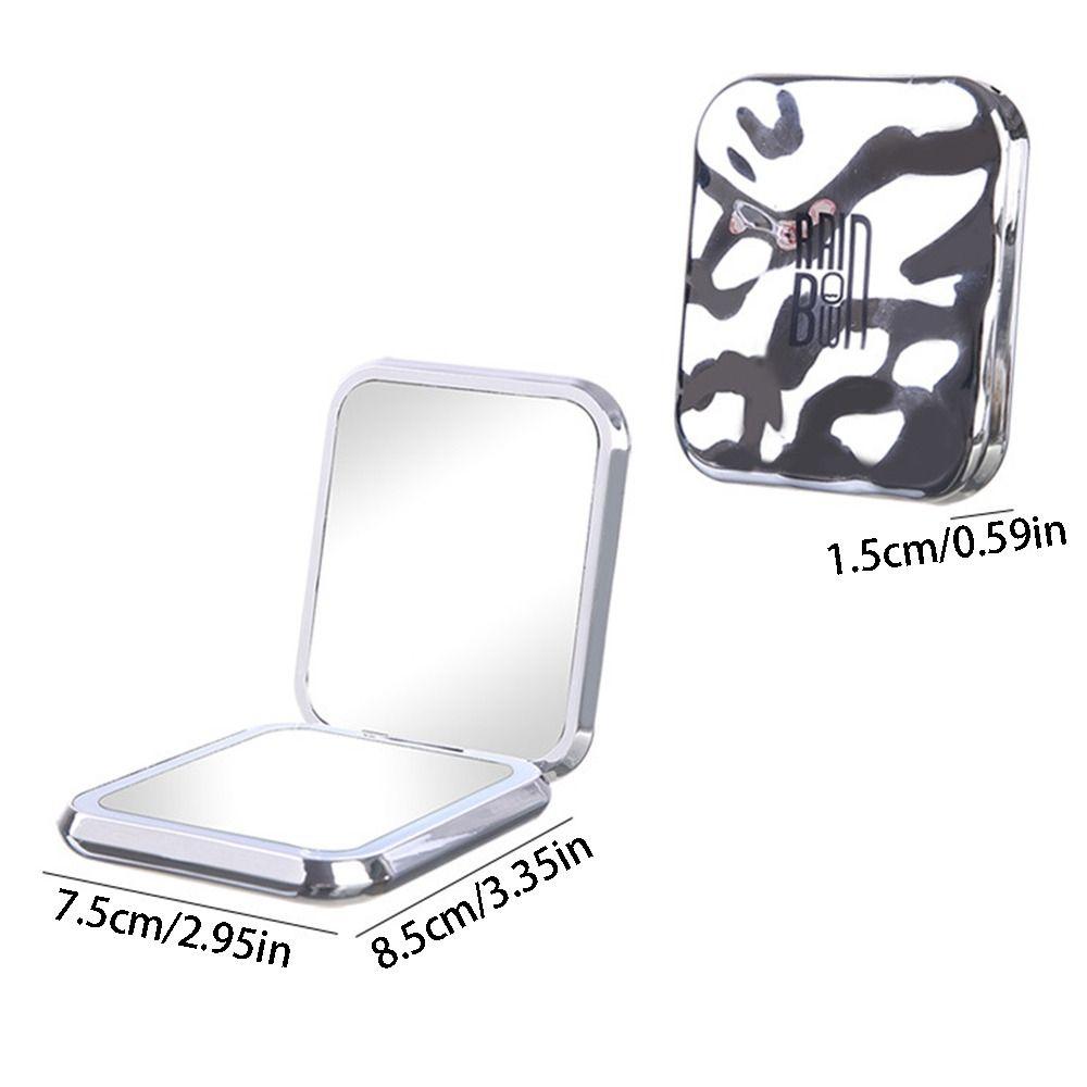 Подарок Двустороннее светодиодное зеркало для макияжа с покрытием, диммируемое, дорожные косметические зеркала, мини ручное карманное зеркало с подсветкой, общежитие