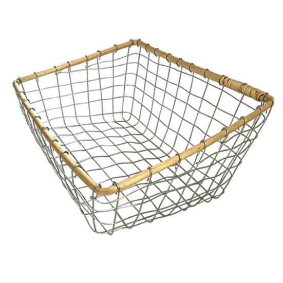 Storage Basket, Stainless Steel Woven Multi-Purpose Organizer, Large Capacity Stackable Fruit Bowl for Kitchen Bathroom Bedroom And More