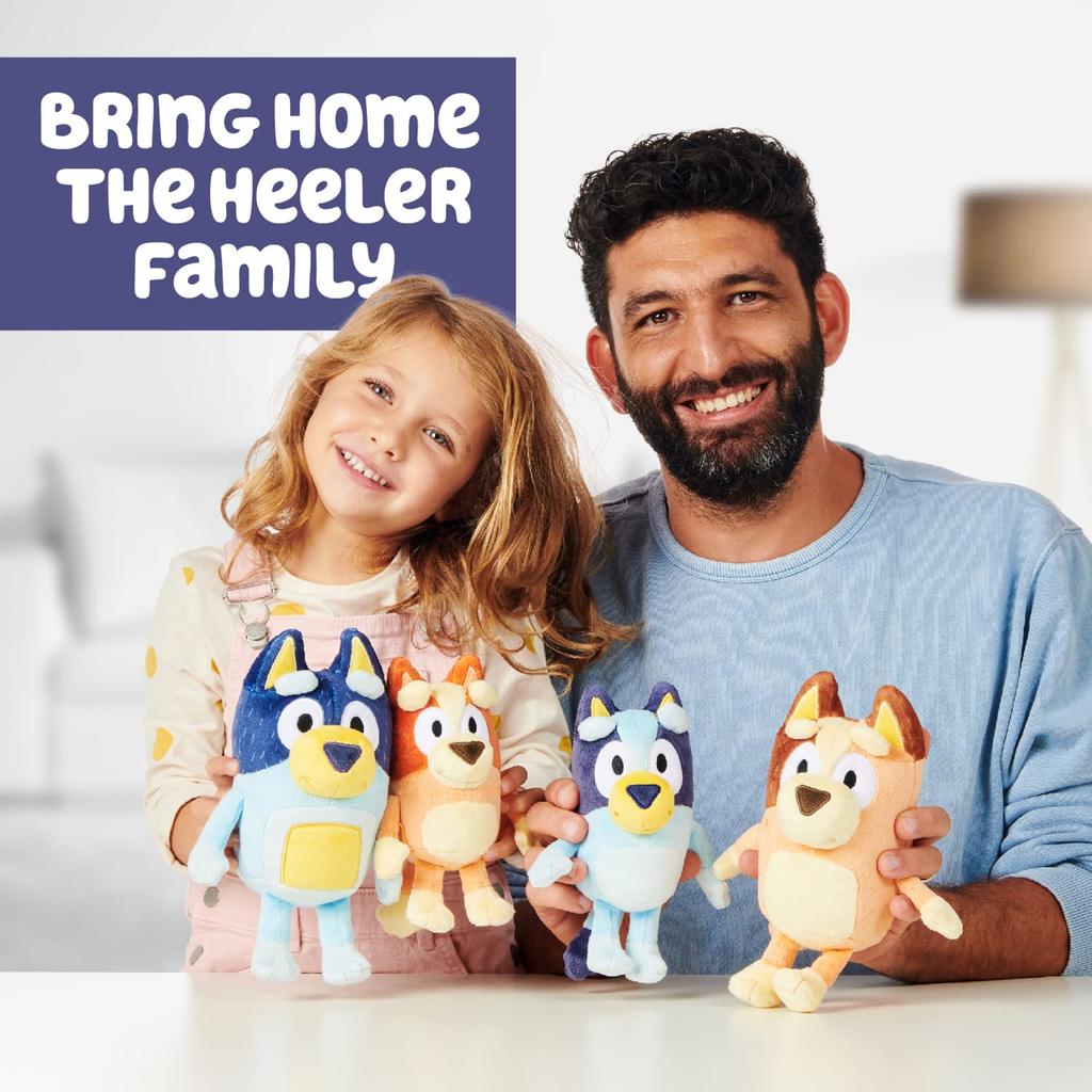 Bluey Heeler Family Plush Set 4 плюшевые фигурки эксклюзивно для Amazon 7-8"