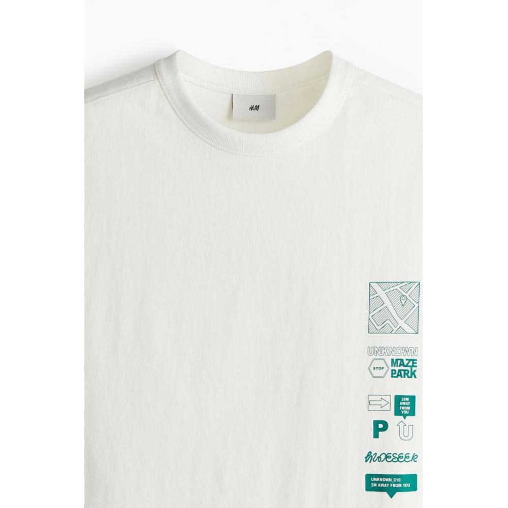 HM свободный крой без рукавов с принтом белый Неизвестно