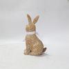 Статуэтка Пасхального кролика, плетеная статуя кролика из смолы, декоративный аксессуар для ремесел для использования в помещении и на открытом воздухе, декор для сада и двора