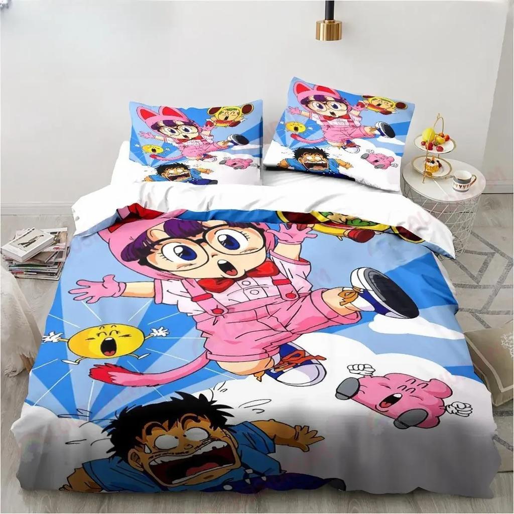 Новый милый мультяшный набор постельного белья DR S-Slump Arale Аниме King Twin Double Микрофибра Пододеяльник