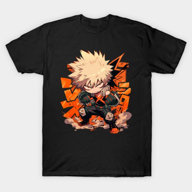 Asian Size Cotton Unisex Tshirt Print T-shirt Bakugo T-shirt No-Cut Print Regular Fit